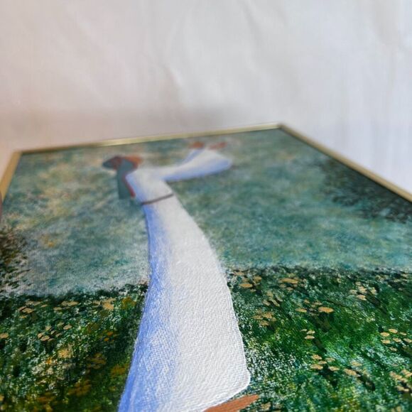 Hand Painted Framed Painting Figure in Praise Meditation Impressionistic HELENE - Picture 3 of 11